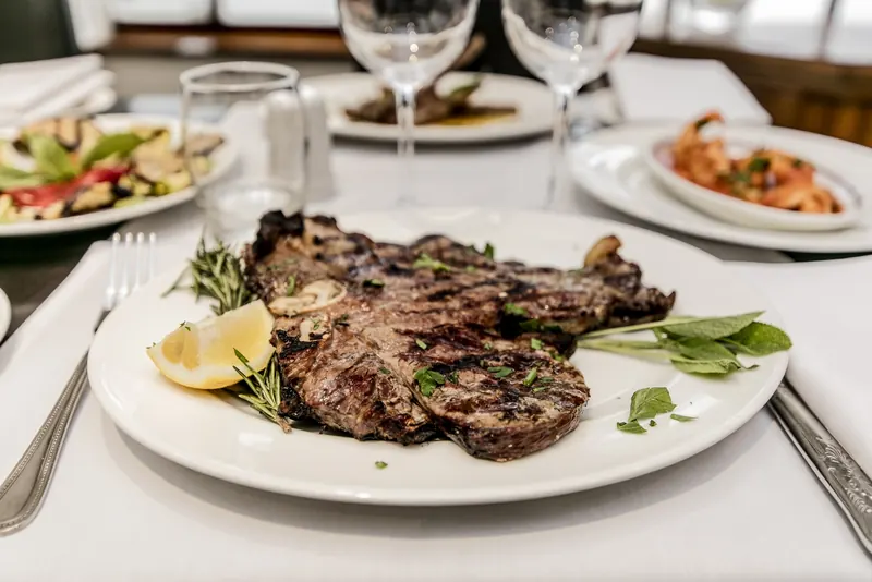 A chargrilled steak with rosemary, sage and lemon