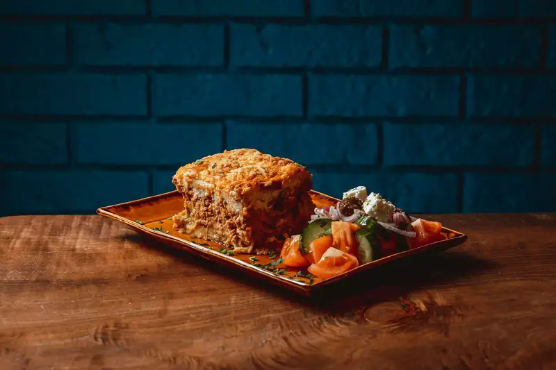 Pastitsio with a side salad