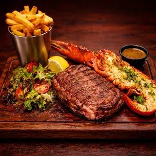 Ribeye Steak with Half Lobster
